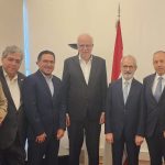 إجتماع وفد الإتحاد الدولي لرجال وسيدات الأعمال وزير العدل اللبناني عادل نصار